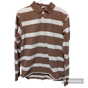 Duck Head Striped Rugby Polo Shirt Junior Size L